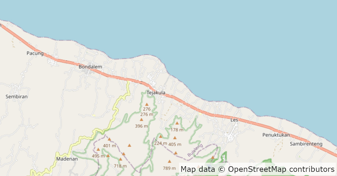 Map preview Tejakula Bali